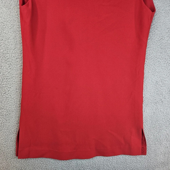 Alice & Olivia Womens Red Crepe Mini Dress Sz 8 Ties in Back Lined Ruby Red - Picture 3 of 8